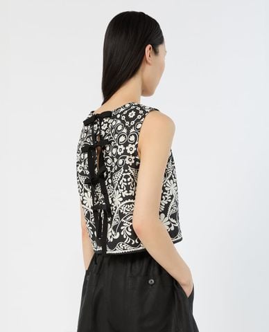  WEEKEND MAX MARA - Áo sát nách nữ phom croptop Wkifanale 