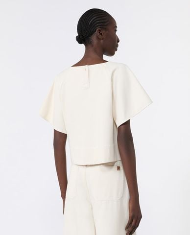  WEEKEND MAX MARA - Áo kiểu nữ cổ tròn tay ngắn Wkdforte 