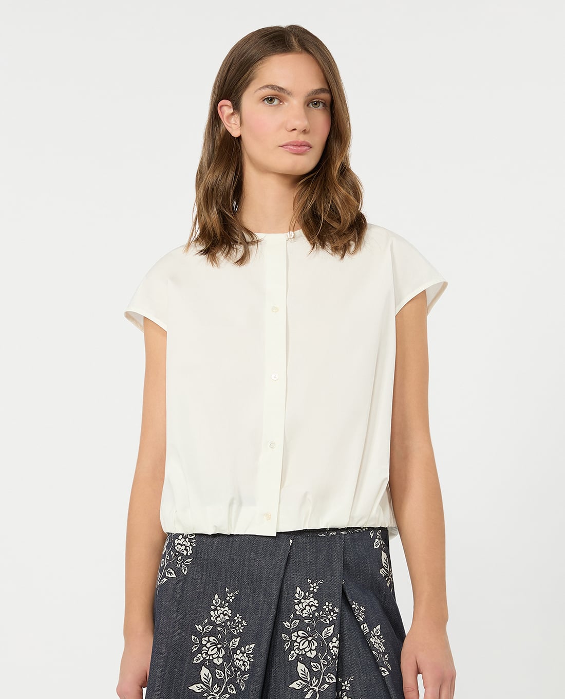 WEEKEND MAX MARA - Áo sát nách nữ cổ tròn phối nút Wkdgelatina