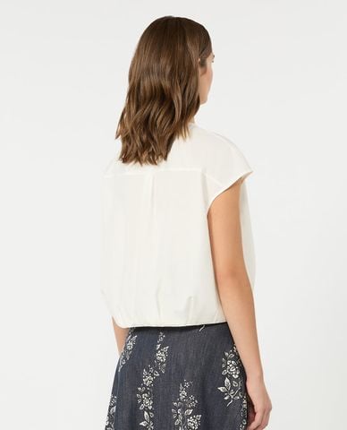  WEEKEND MAX MARA - Áo sát nách nữ cổ tròn phối nút Wkdgelatina 