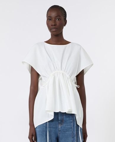  WEEKEND MAX MARA - Áo kiểu nữ cổ tròn tay ngắn Wkdpanda 