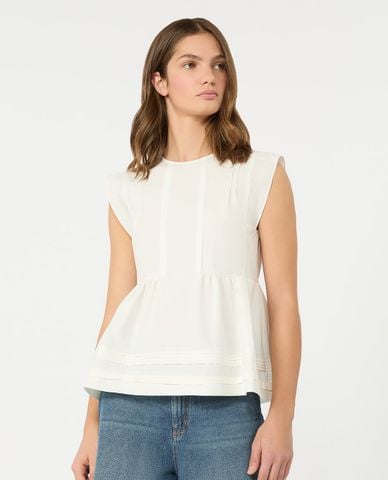 WEEKEND MAX MARA - Áo sát nách nữ cổ tròn bo eo Wkdvallo 