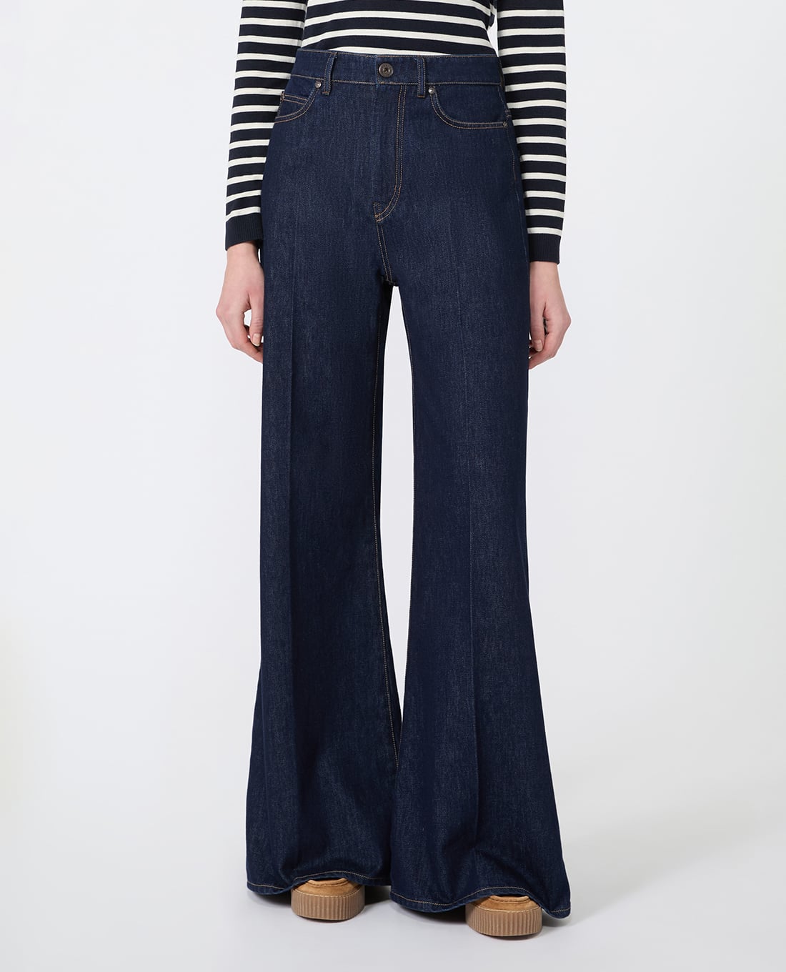 WEEKEND MAX MARA - Quần jeans nữ ống rộng Wkdsport