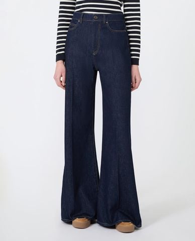  WEEKEND MAX MARA - Quần jeans nữ ống rộng Wkdsport 