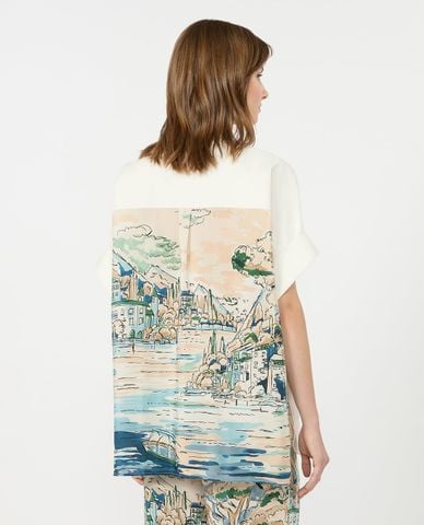  WEEKEND MAX MARA - Áo sơ mi nữ tay ngắn in họa tiết Wkdtuono 