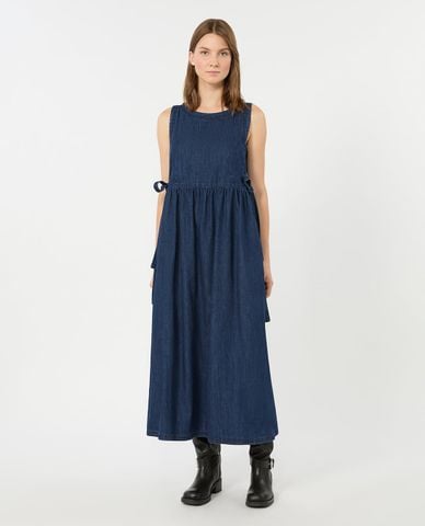  WEEKEND MAX MARA - Đầm denim midi sát nách Wkdabano 