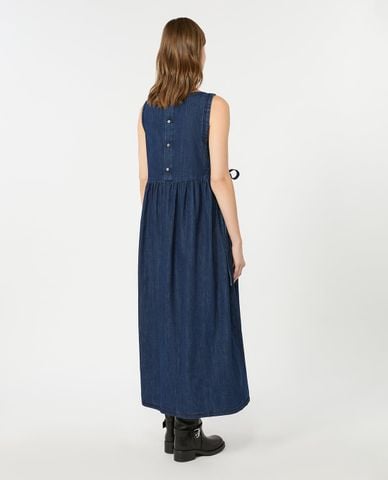  WEEKEND MAX MARA - Đầm denim midi sát nách Wkdabano 
