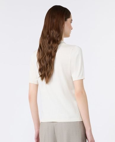  WEEKEND MAX MARA - Áo dệt kim nữ cổ V tay ngắn Wkdroncolo 