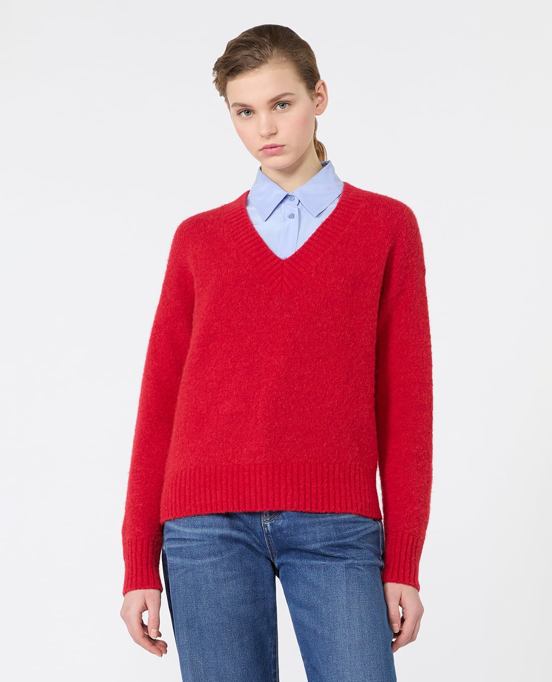 WEEKEND MAX MARA - Áo sweater nữ tay dài cổ V Wkdvisita