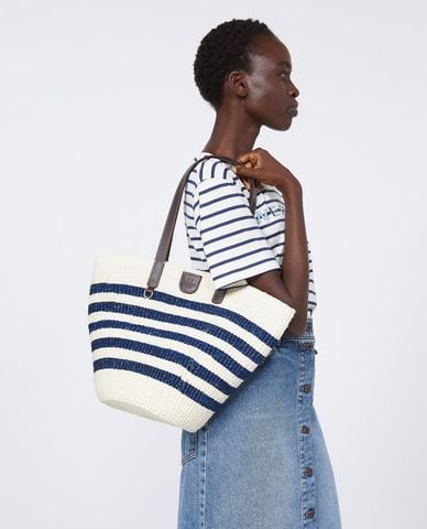  WEEKEND MAX MARA - Túi đeo vai nữ hình thang kẻ sọc Wkagennaio 