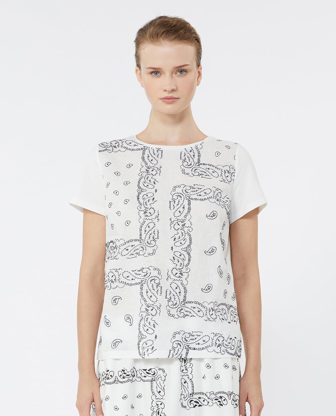 WEEKEND MAX MARA - Áo thun nữ cổ tròn tay ngắn Wkdgenio