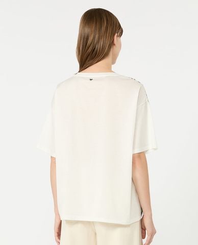  WEEKEND MAX MARA - Áo thun nữ cổ tròn tay ngắn Wkdterzo 