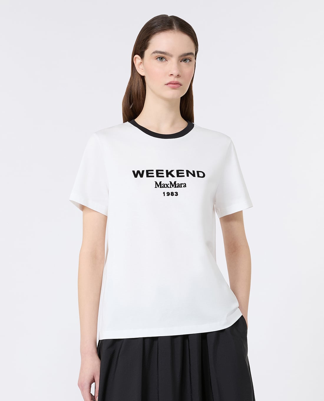 WEEKEND MAX MARA - Áo thun nữ cổ tròn tay ngắn Wkdedison