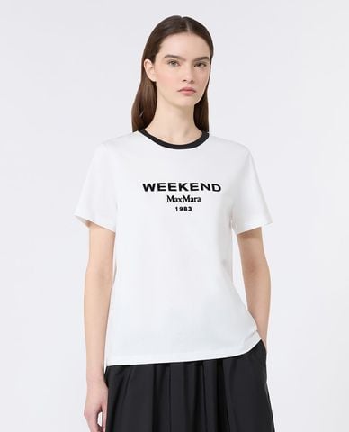  WEEKEND MAX MARA - Áo thun nữ cổ tròn tay ngắn Wkdedison 