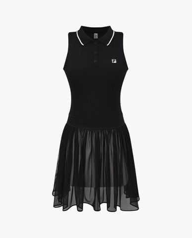  FILA - Đầm thể thao mini cổ bẻ sát nách 