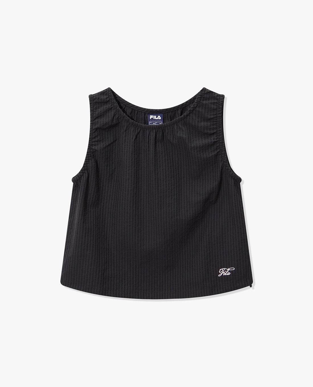 FILA - Áo sát nách nữ cổ tròn phom croptop