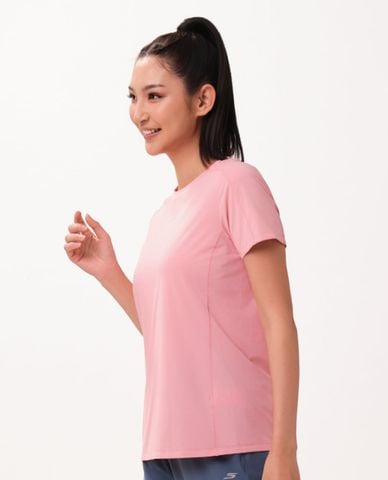  SKECHERS - Áo thun thể thao nữ cổ tròn tay ngắn Performance 