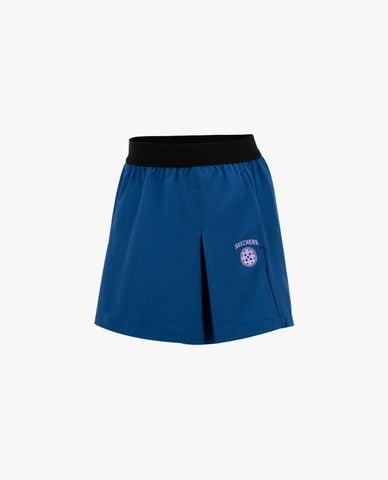  SKECHERS - Quần short bé gái giả váy lưng thun 