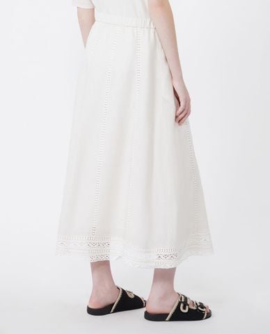  WEEKEND MAX MARA - Chân váy chữ A midi phối ren Wkdgergo 