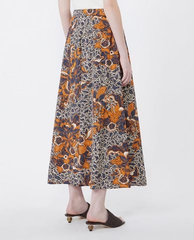  WEEKEND MAX MARA - Chân váy chữ A midi xếp li Wkduomo 