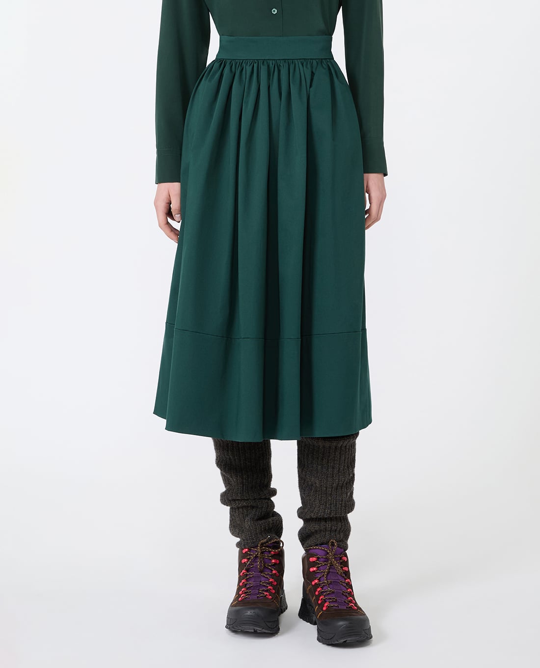 WEEKEND MAX MARA - Chân váy chữ A midi xếp li Wkslira