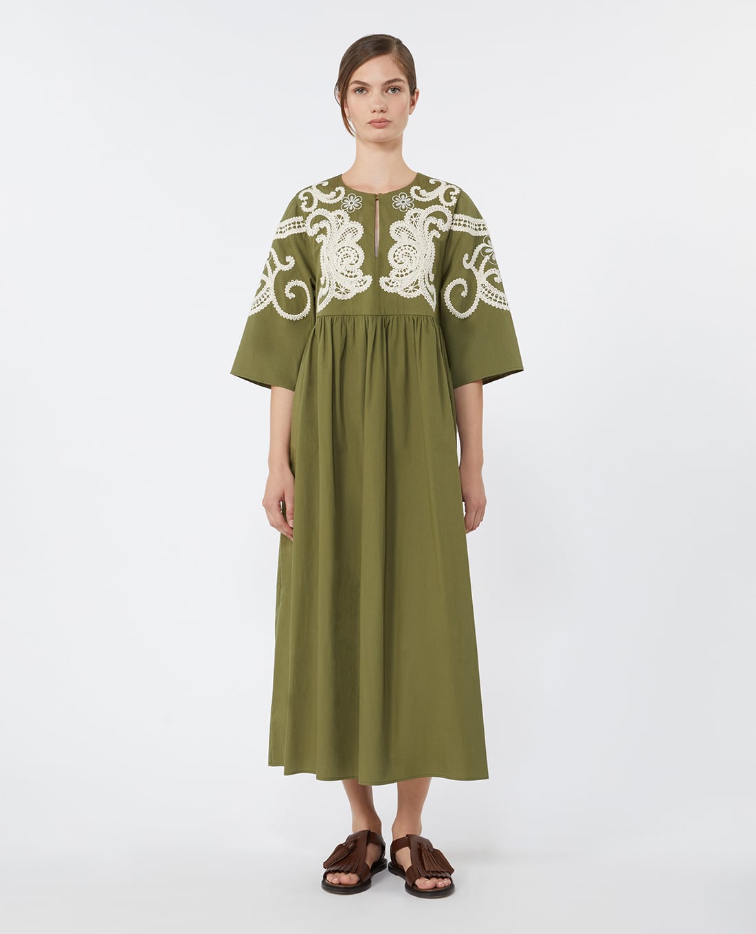 WEEKEND MAX MARA - Đầm midi tay lửng phom suông Wkdtilde