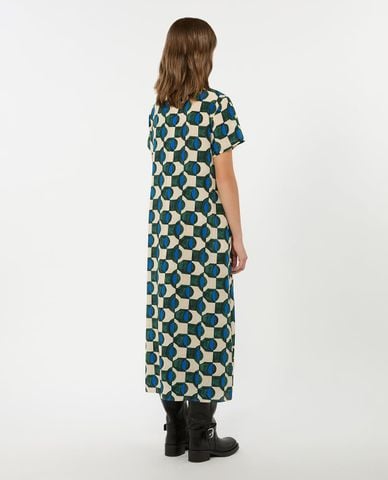  WEEKEND MAX MARA - Đầm midi cổ tròn tay ngắn Wkdvinci 