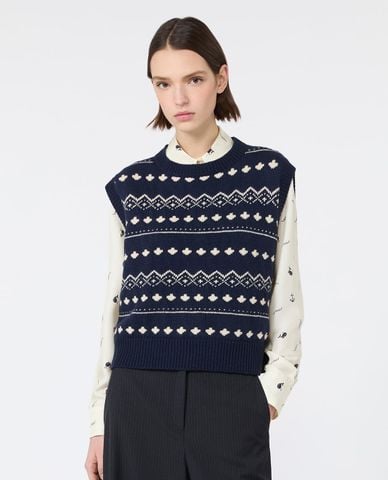  WEEKEND MAX MARA - Áo khoác gilet nữ dệt kim Savana 