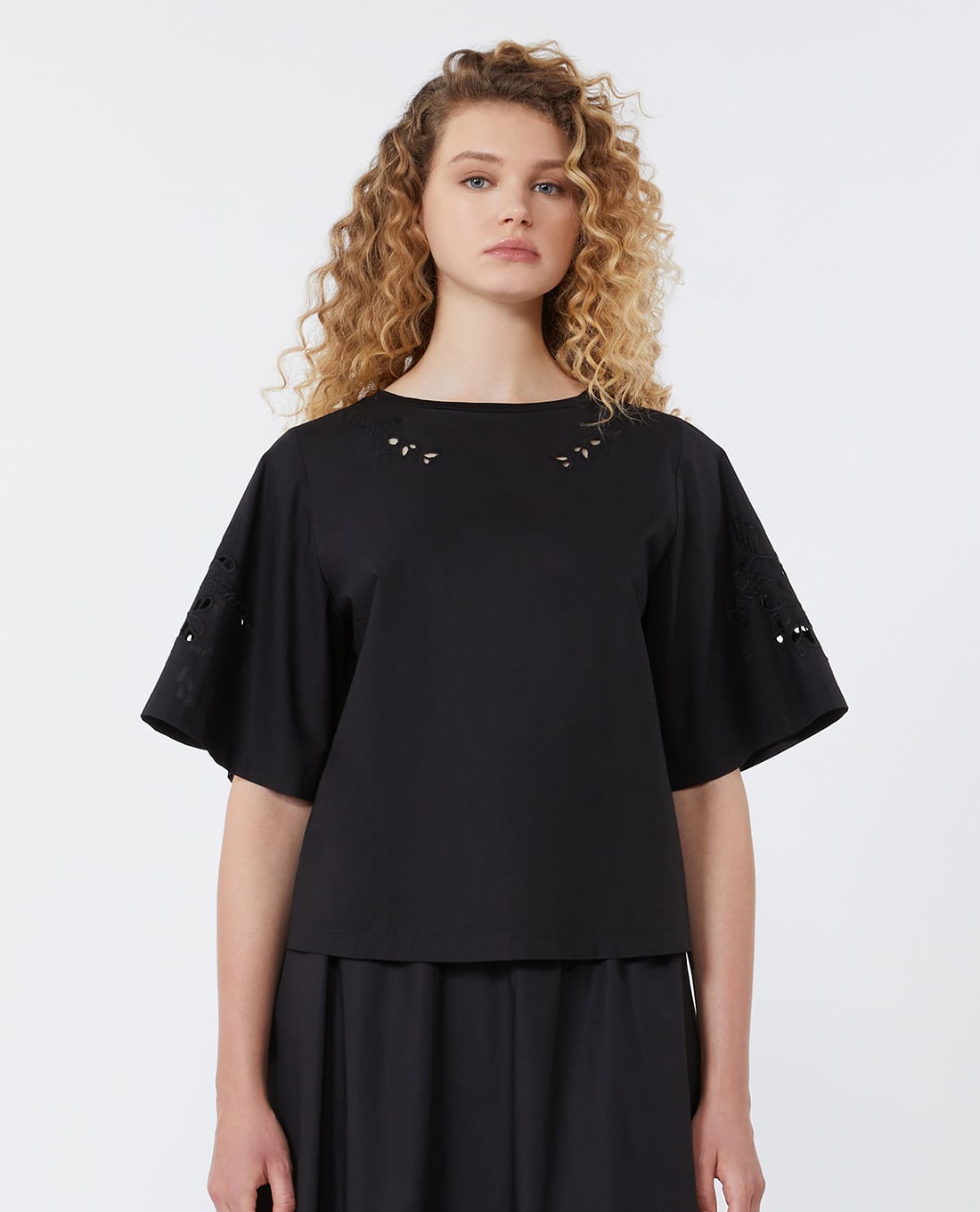 WEEKEND MAX MARA - Áo kiểu nữ cổ tròn tay lửng Wkdtarga
