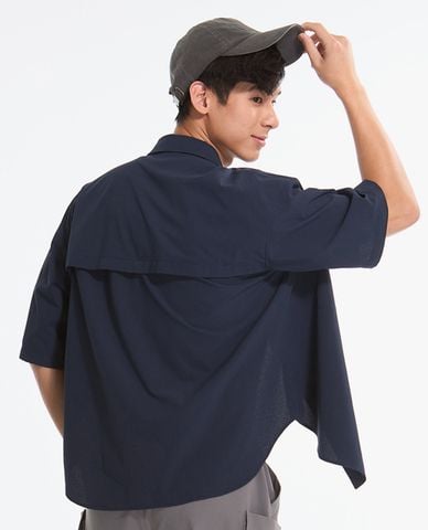  SKECHERS - Áo sơ mi nam cổ bẻ tay ngắn trẻ trung 