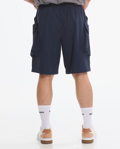  SKECHERS - Quần short nam ống rộng phối túi hộp 
