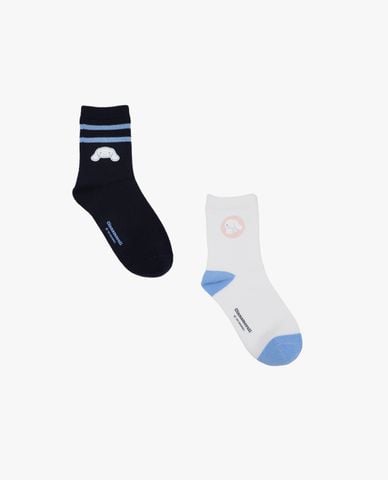  SKECHERS - Set 2 vớ bé gái cổ cao Cinnamoroll 