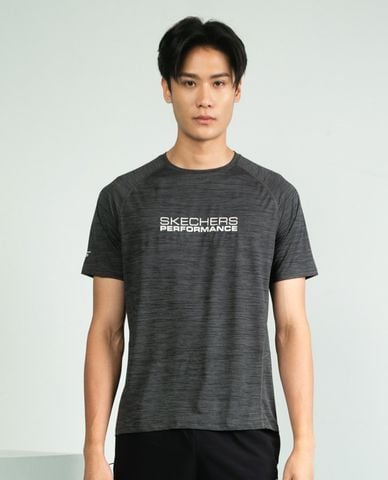  SKECHERS - Áo thun thể thao nam cổ tròn tay ngắn Performance 