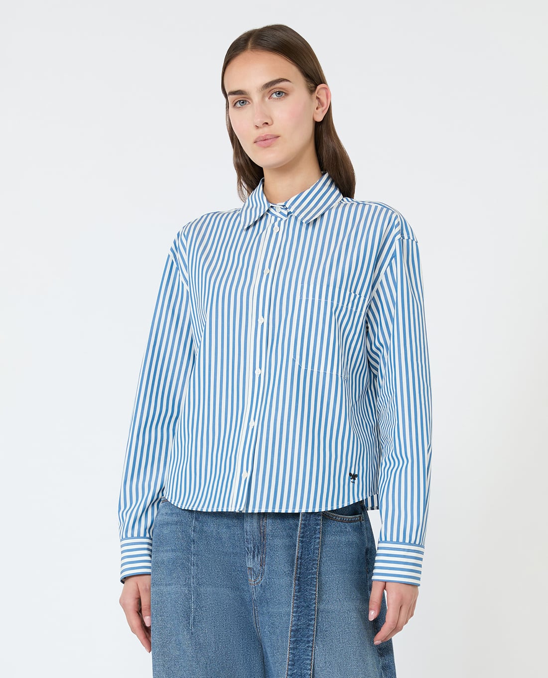 WEEKEND MAX MARA - Áo sơ mi nữ tay dài kẻ sọc Wkdpanneto