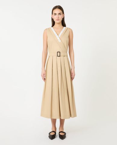  WEEKEND MAX MARA - Đầm sát nách midi xếp li Wkdcono 