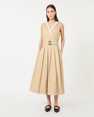  WEEKEND MAX MARA - Đầm sát nách midi xếp li Wkdcono 