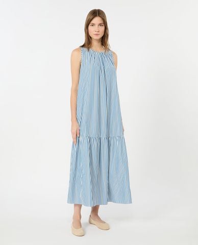  WEEKEND MAX MARA - Đầm sát nách midi kẻ sọc Wkdcapo 