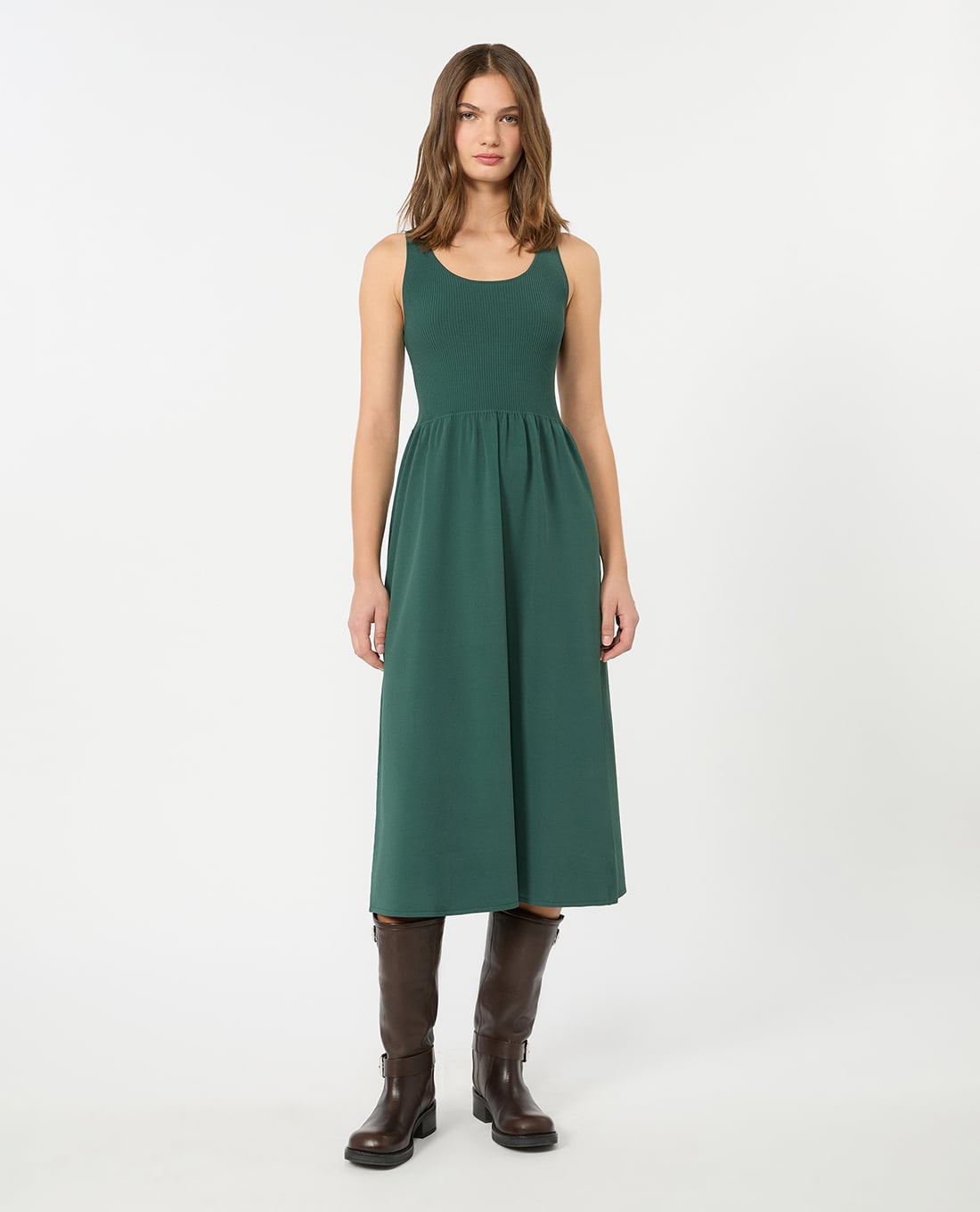 WEEKEND MAX MARA - Đầm sát nách midi xếp li Wkdcalibri