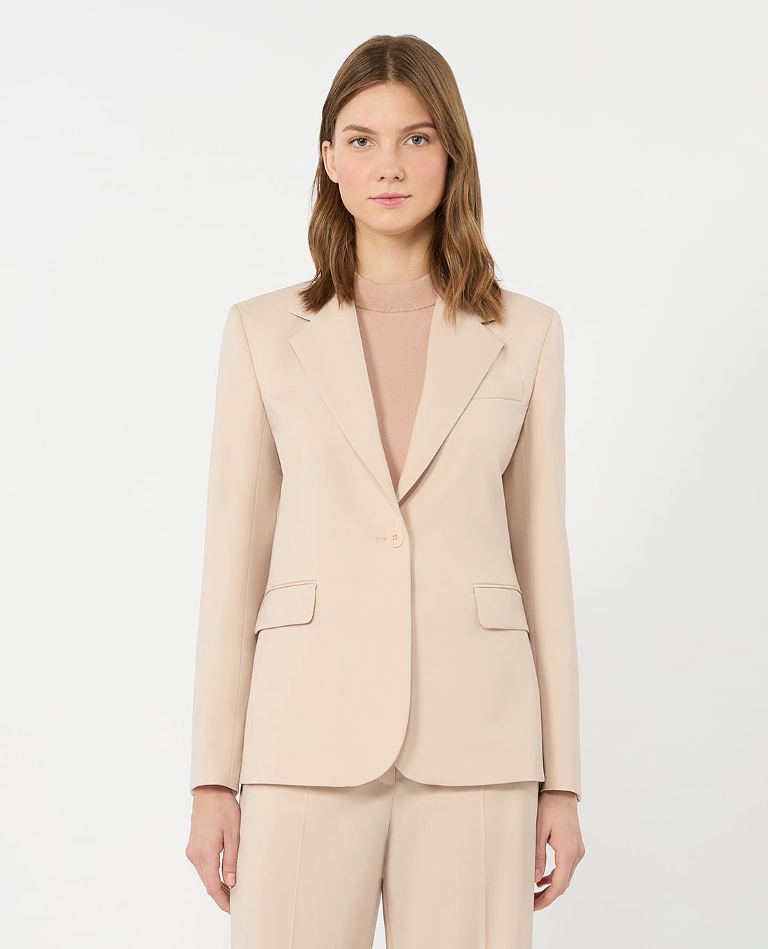 WEEKEND MAX MARA - Áo khoác blazer nữ cổ bẻ tay dài Wkdlamine