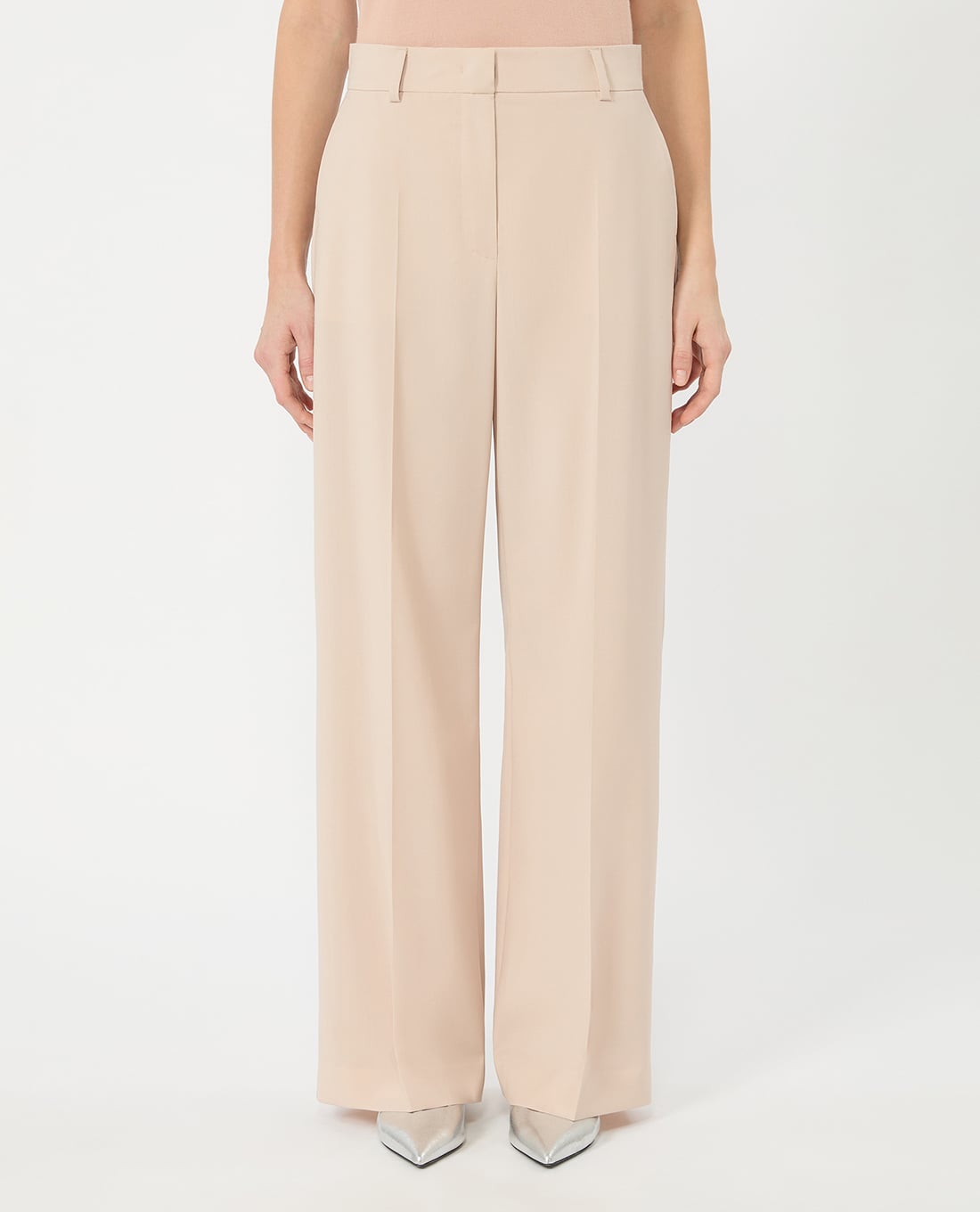 WEEKEND MAX MARA - Quần nữ ống rộng xếp li Wkdvisivo