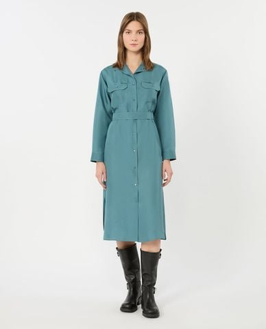  WEEKEND MAX MARA - Đầm sơ mi midi thắt eo Wkdedile 