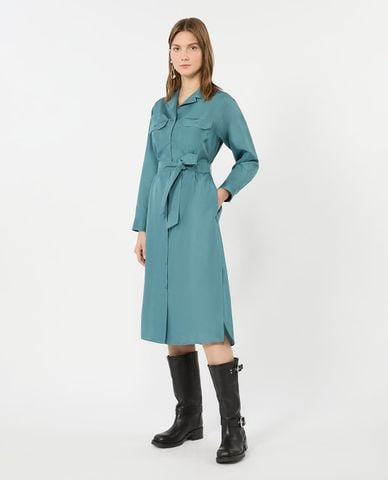  WEEKEND MAX MARA - Đầm sơ mi midi thắt eo Wkdedile 