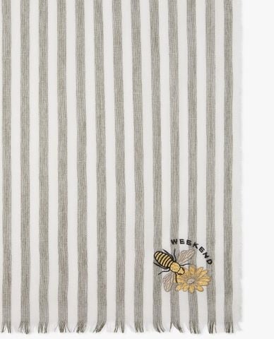  WEEKEND MAX MARA - Khăn choàng nữ chữ nhật kẻ sọc Wkapera 