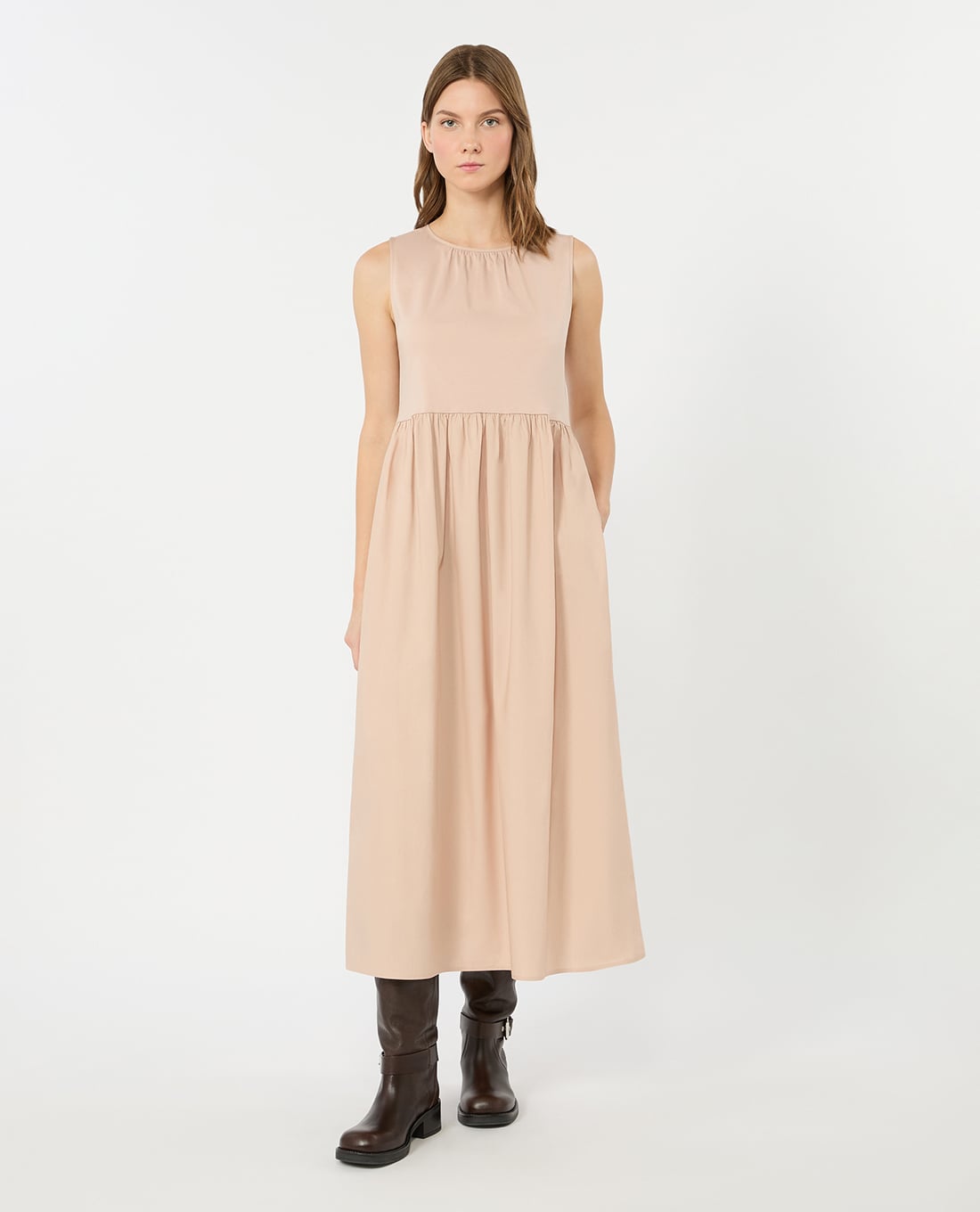 WEEKEND MAX MARA - Đầm sát nách midi thắt nơ Wkdpaggio