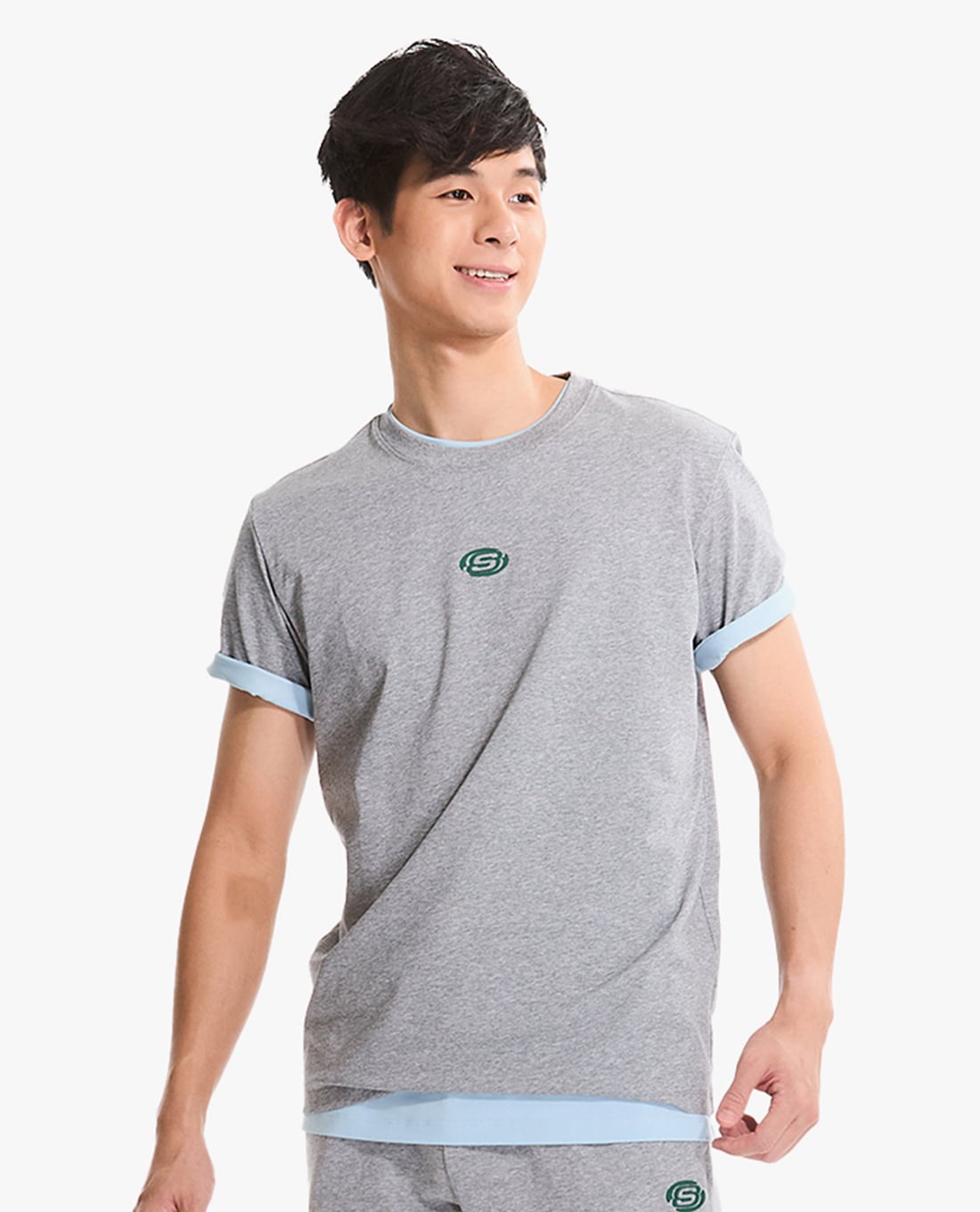 SKECHERS - Áo thun nam cổ tròn tay ngắn