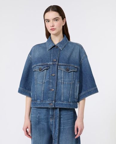  WEEKEND MAX MARA - Áo khoác denim nữ tay lửng Wkdliuti 