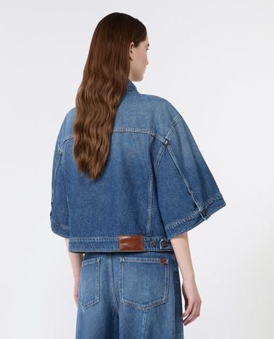  WEEKEND MAX MARA - Áo khoác denim nữ tay lửng Wkdliuti 