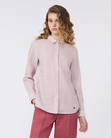  WEEKEND MAX MARA - Áo sơ mi nữ cổ bẻ tay dài kẻ sọc Wkdgiurato 