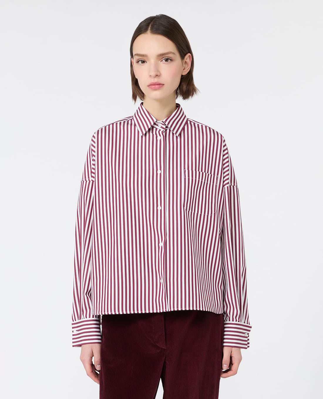WEEKEND MAX MARA - Áo sơ mi nữ cổ bẻ tay dài Wkdovatta