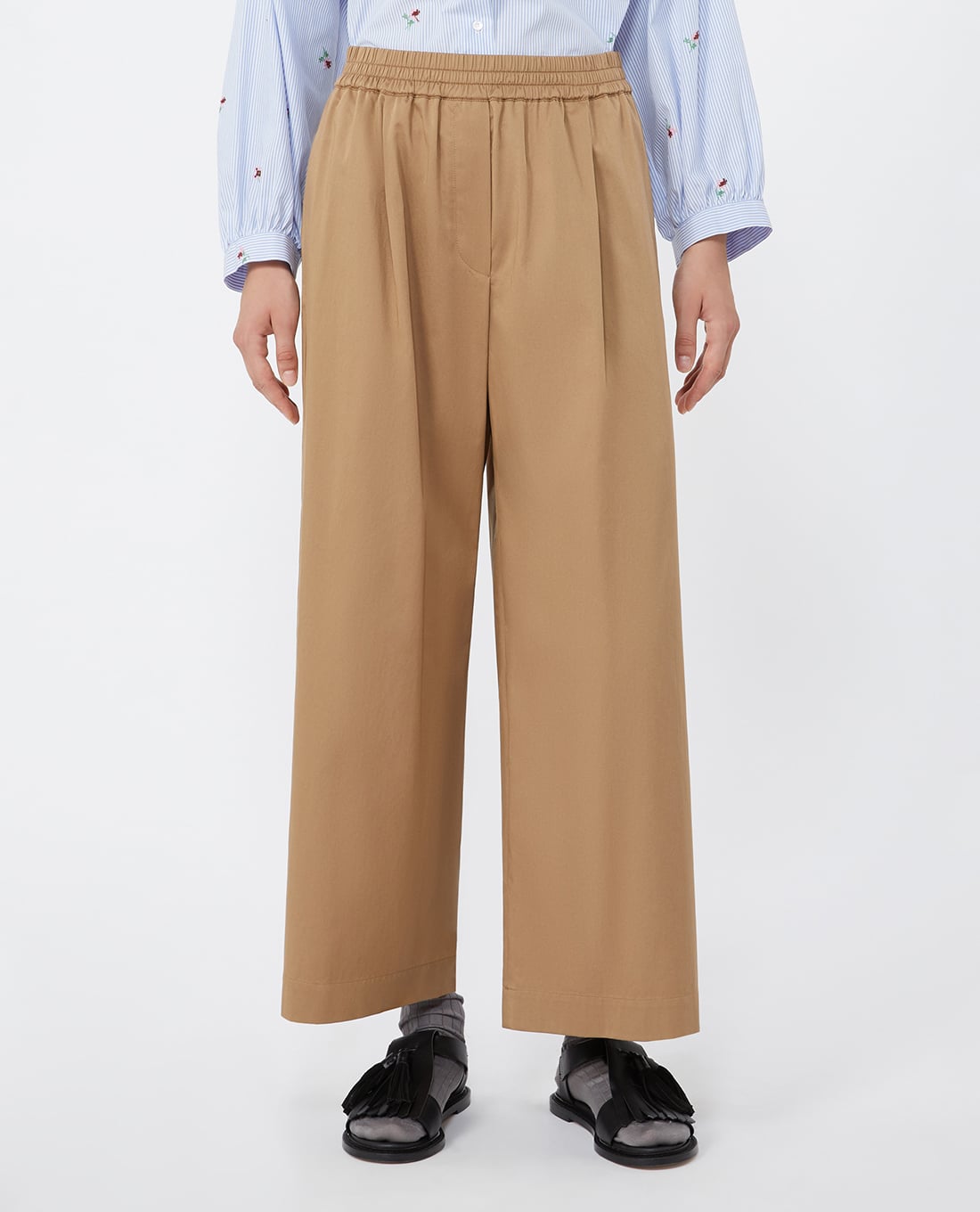 WEEKEND MAX MARA - Quần nữ ống rộng lưng thun Wkdgolfo